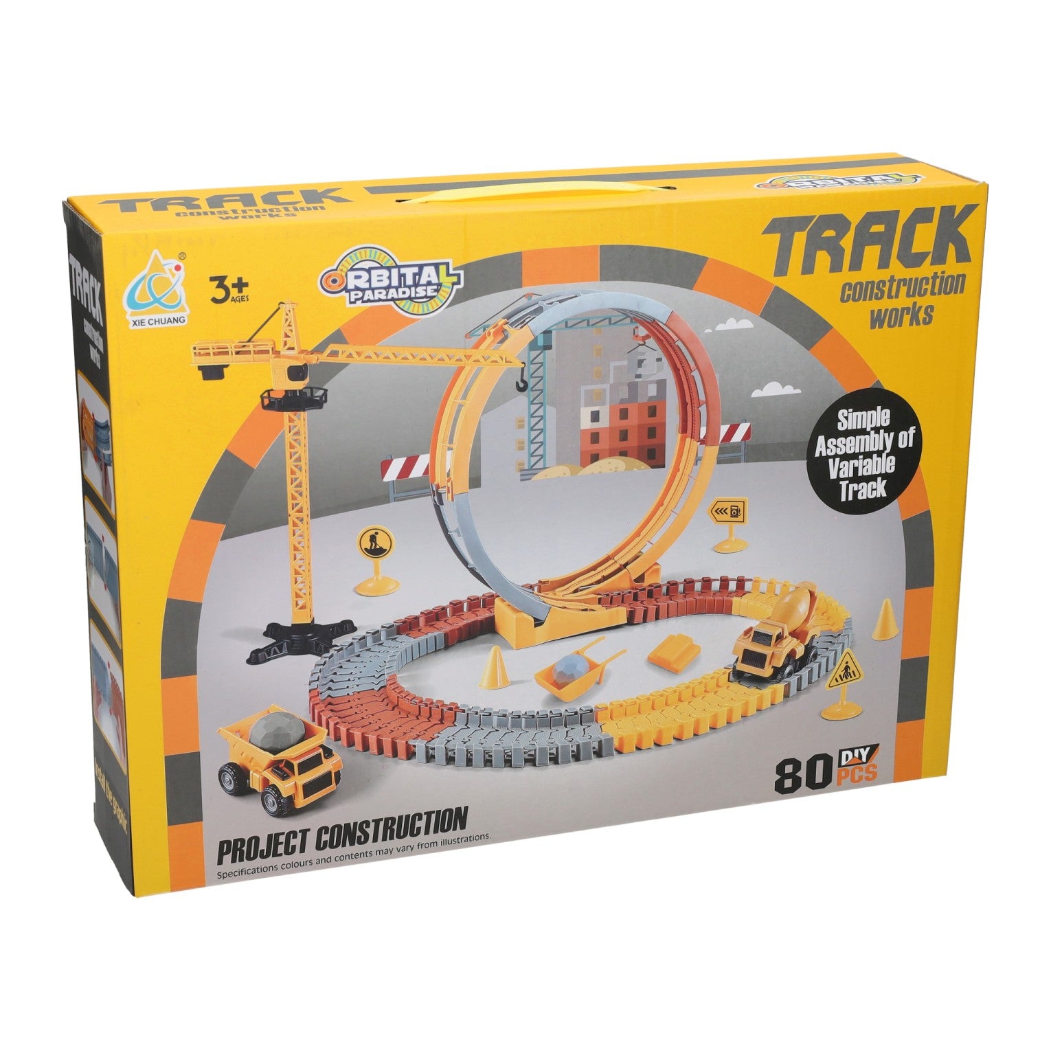 Lobbes speelgoed bv constructie track bouwset - 80dlg