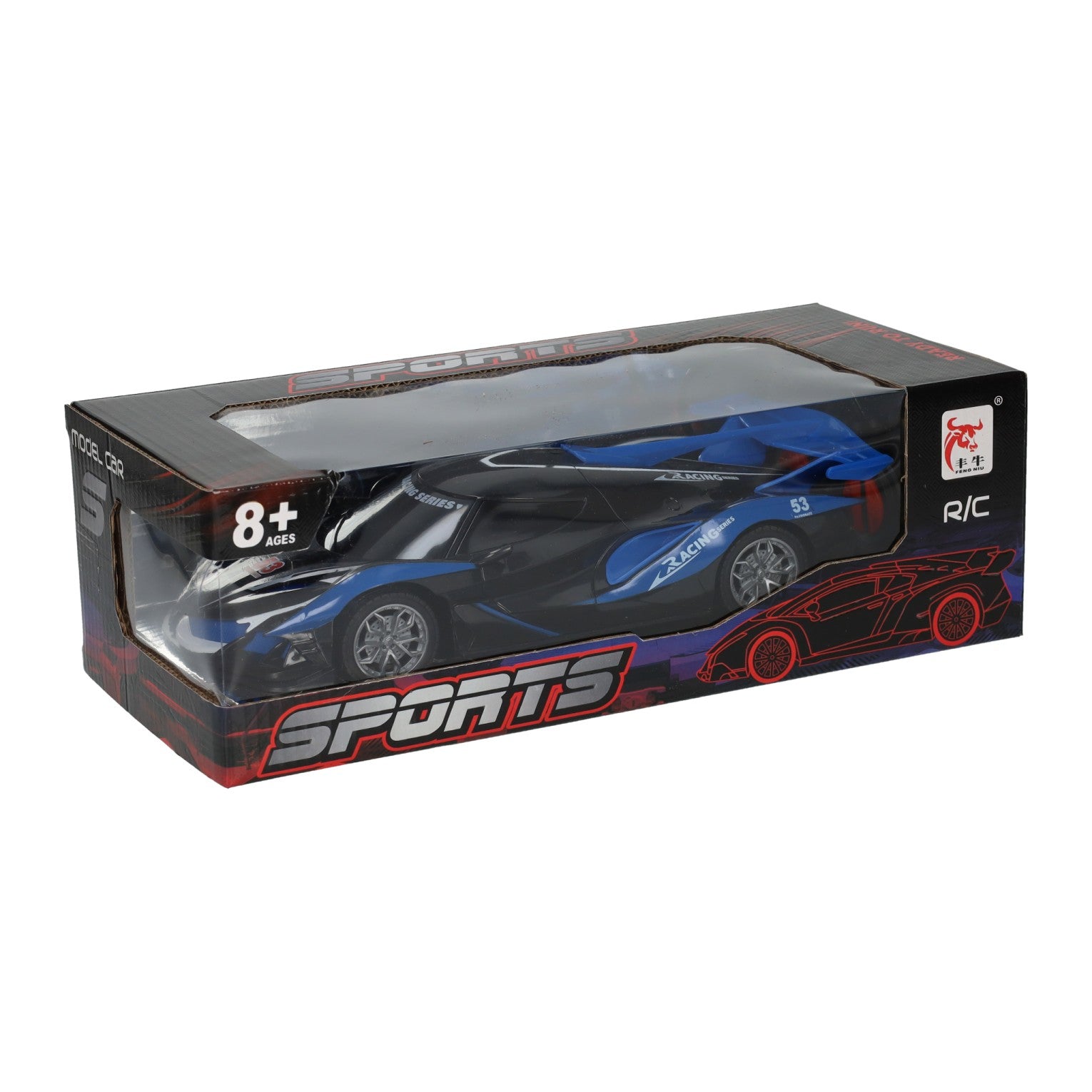 Rc blauwe racewagen