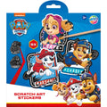 Moxy scratch art stickers - paw patrol, 6dlg.