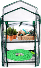 Kinzo broeikas kweekkas 45 x 50 x 80 cm - tuinkas met 2 verdiepingen - compacte broeikast voor planten en kweekbak - weerbestendig en transparant