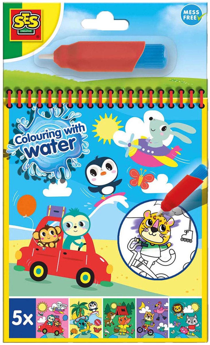 SES Creative - Creative Ses kleuren met water kleurboek - op reis