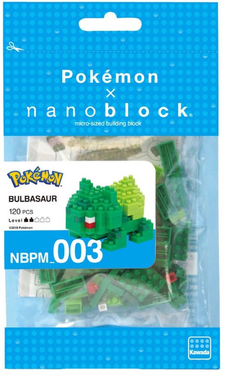 Bandai nanoblock bouwset pokémon bulbasaur - 120st.