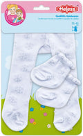 Heless poppenmaillot met sokken - sneeuwvlokken, 28-35 cm