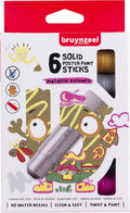 BRUYNZEEL - BRUYNZEEL plakkaatverf sticks set metallic | 6 kleuren