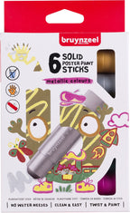 BRUYNZEEL - BRUYNZEEL plakkaatverf sticks set metallic | 6 kleuren