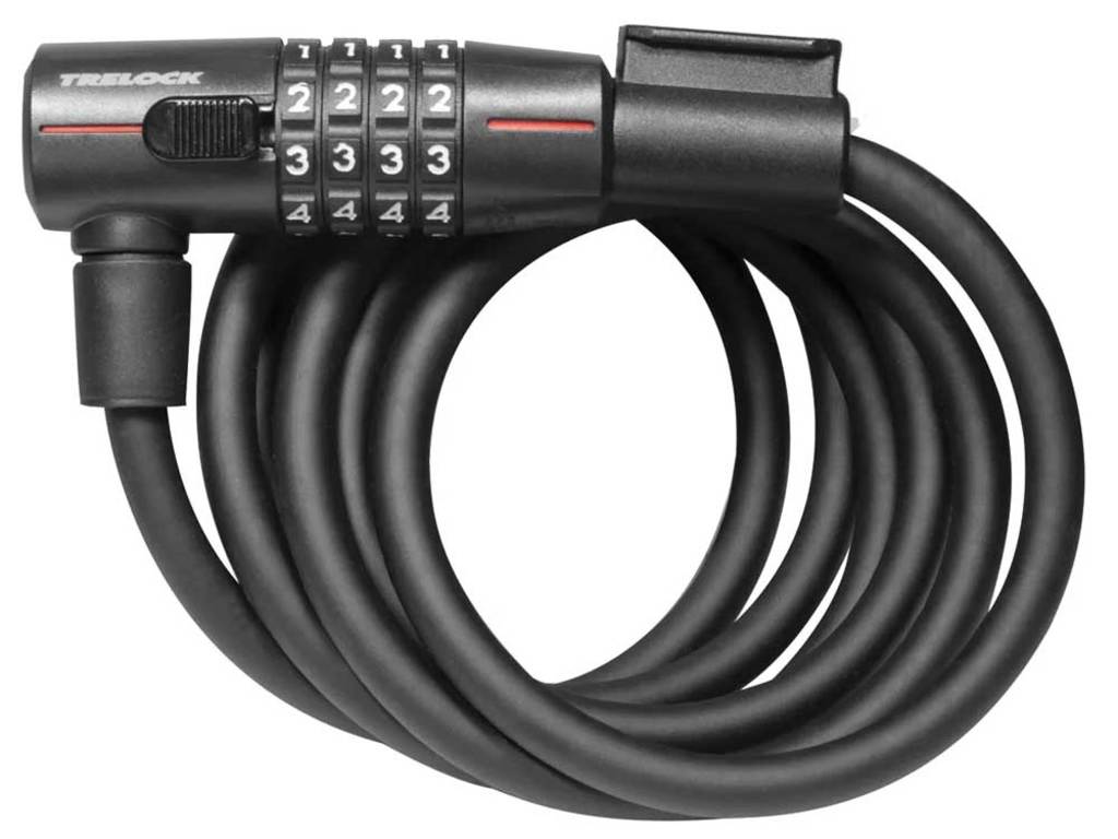 Trelock - sk312 spiraalkabelslot code 180/12mm zwart