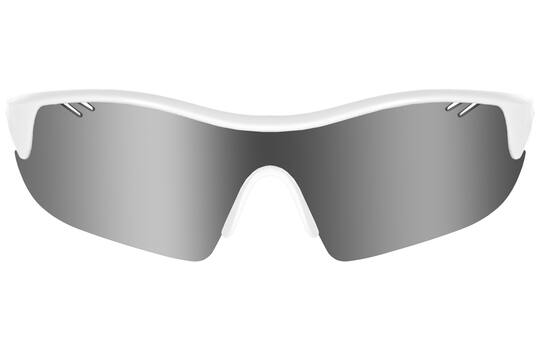 Trivio - Trivio - fietsbril vento nova wit lens zwart / mirror