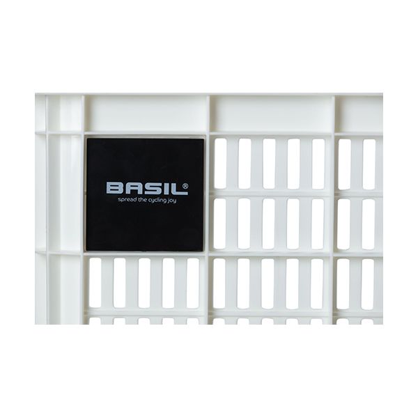 Caisse à vélo Basil L - grande - 40 litres - blanche
