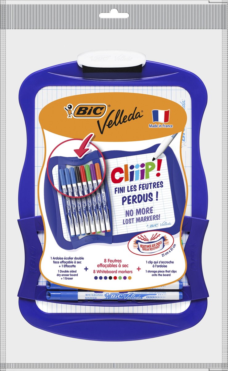 BIC - velleda whiteboard met 8 markers