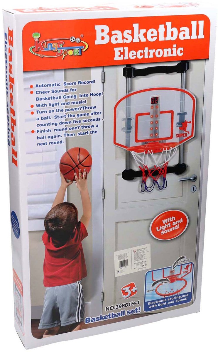 Lobbes Speelgoed- Lobbes SpeelgoedBasketbalbord deurhanger met teller