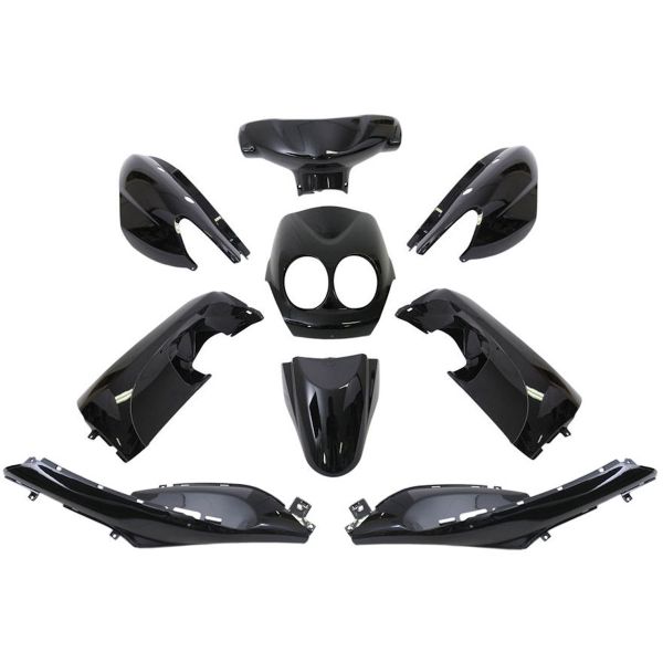 Edge - Plaatset 9-delig voor yamaha neo's - bouwjaar 2008 - 2011 - 2 en 4 takt model - metallic zwart