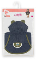 Corolle - regenponcho poppenkostuum 36cm met capuchon en berenoortjes.