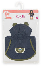 Corolle - regenponcho poppenkostuum 36cm met capuchon en berenoortjes.