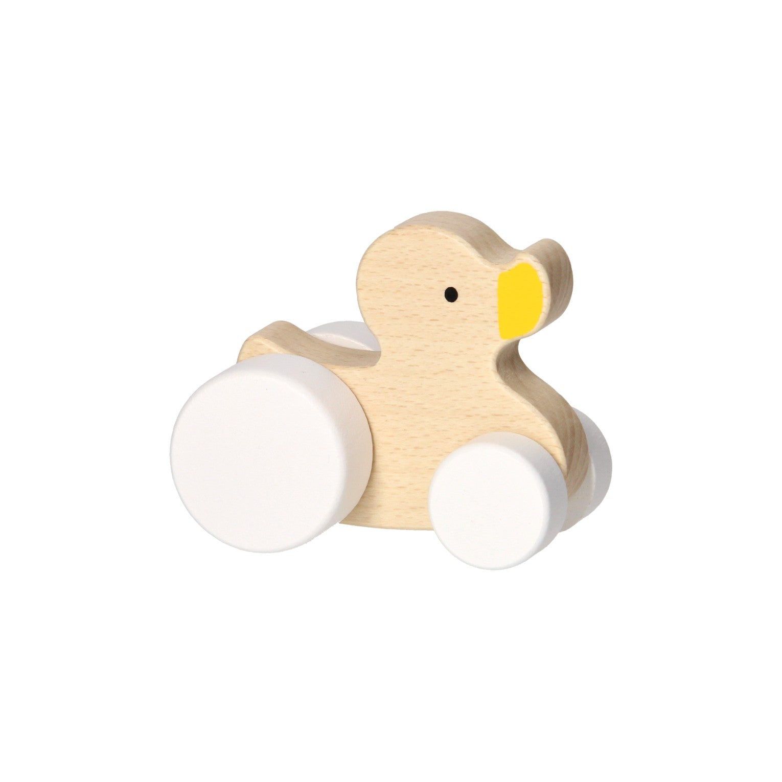 - Houten Speelfiguur - Eend op Wielen