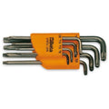 Beta 8-delige set haakse stiftsleutels tools met tamper resistant torx® profiel (art. 97rtx) met support t9-t10-t15-t20-t25 t27-t30-t40