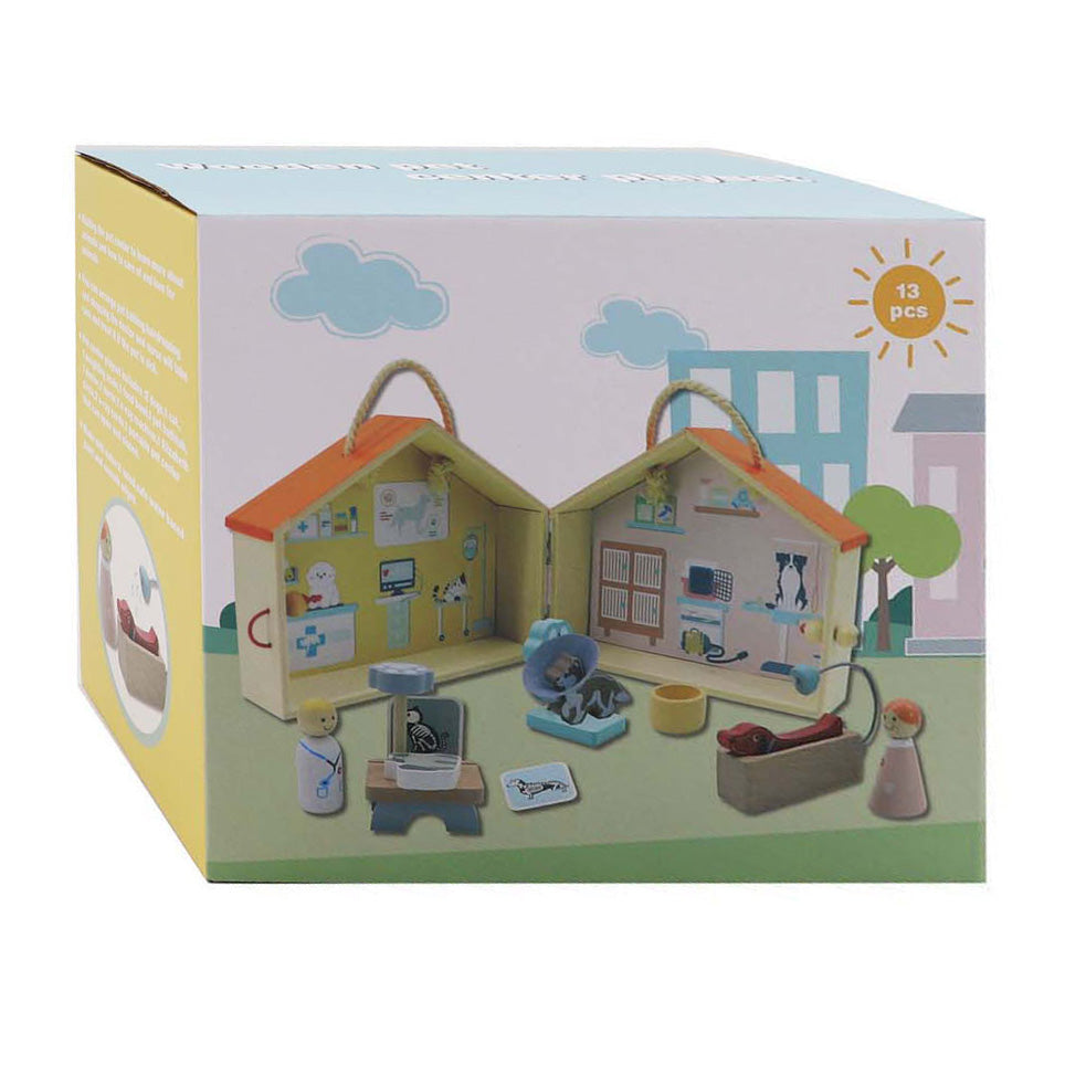Lobbes - Lobbes Houten dierenarts speelset 13dlg.