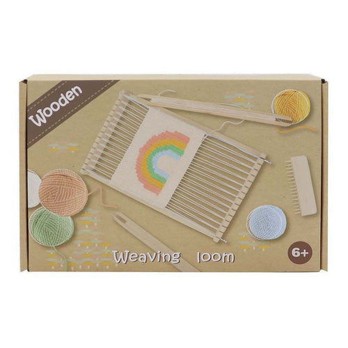 - Hout Weefgetouw Handwerken Knutselset 11dlg.