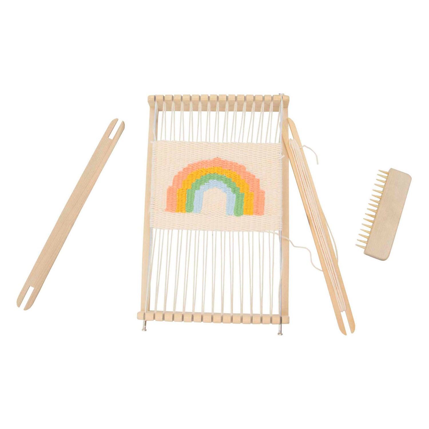 - Hout Weefgetouw Handwerken Knutselset 11dlg.