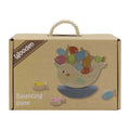 Houten balansspel narwal
