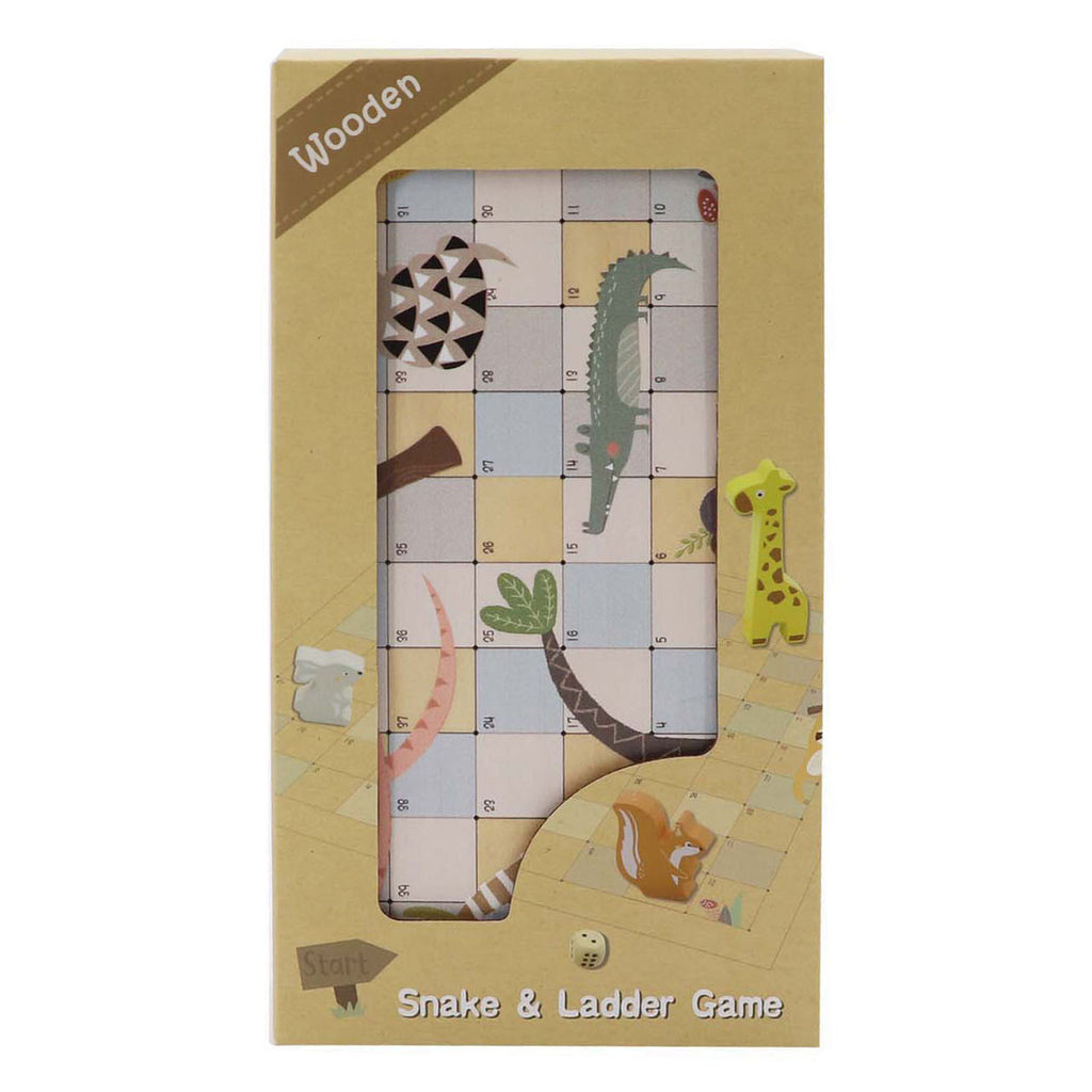 - Houten Slangen en Ladders Spel