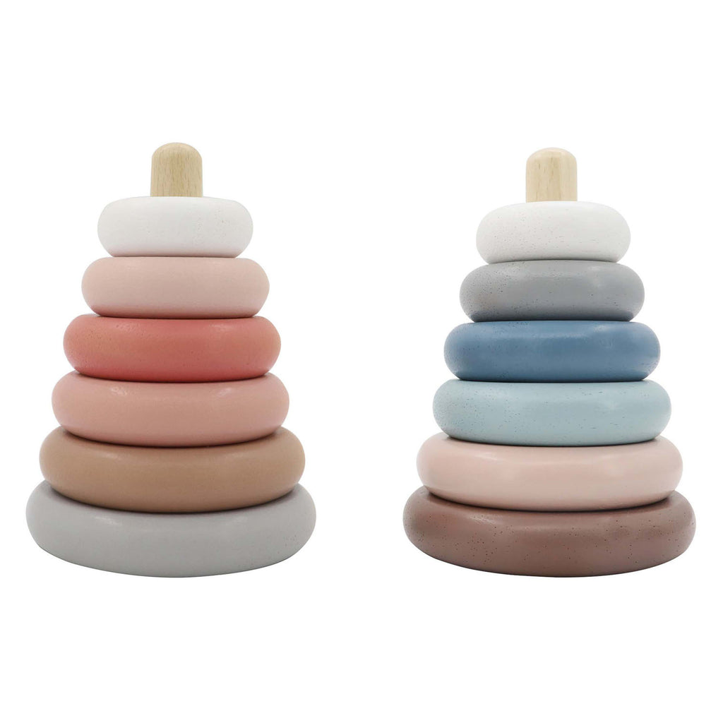 Lobbes - Lobbes Houten stapeltoren pastel 6dlg.