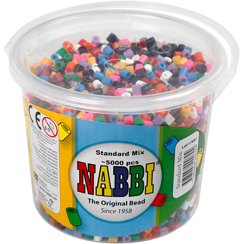 Creativ Company - Creativ Company Https://www.cchobby.nl/strijkkralen-afm-5x5-mm-gatgrootte-2-5-mm-medium-standaardkleuren-5000-stuk-1-emmer