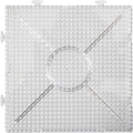 Creativ company strijkkralenbordje helder vierkant 15x15cm,2st.