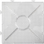 Creativ company strijkkralenbordje helder vierkant 15x15cm,2st.