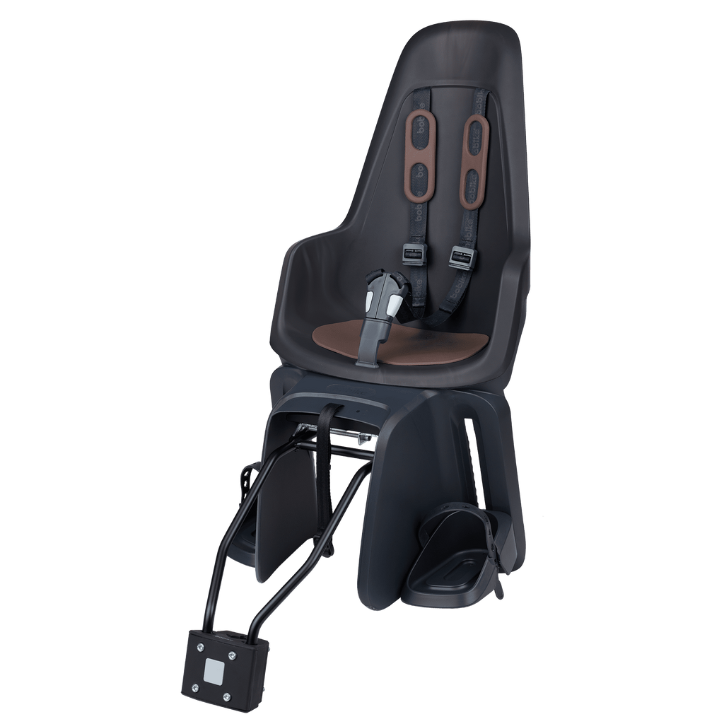 Bobike Kinderzitje achter One met frameen dragerbevestiging black brown
