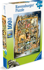 Ravensburger puzzel dieren collage - legpuzzel - 100 xxl stukjes