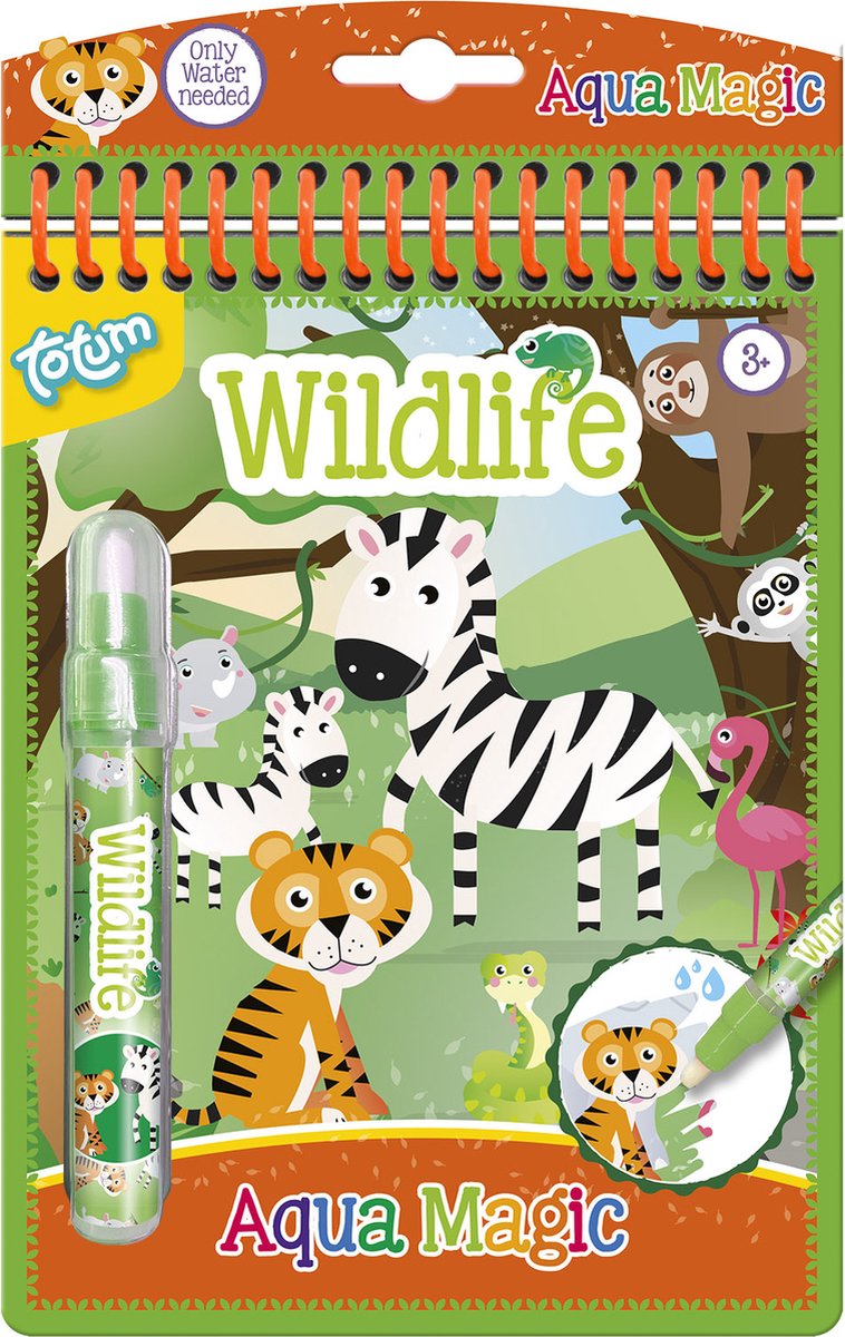 Totum aqua magic wild life water kleurboek