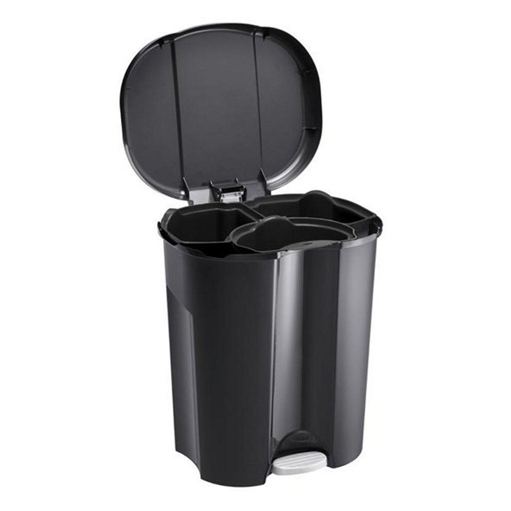 Rotho trio afvalemmer 10l + 2x15l zwart