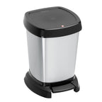 Rotho paso pedaalemmer 6l zilver metallic