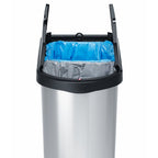 Rotho paso duo pedaalemmer 50l zilver metallic