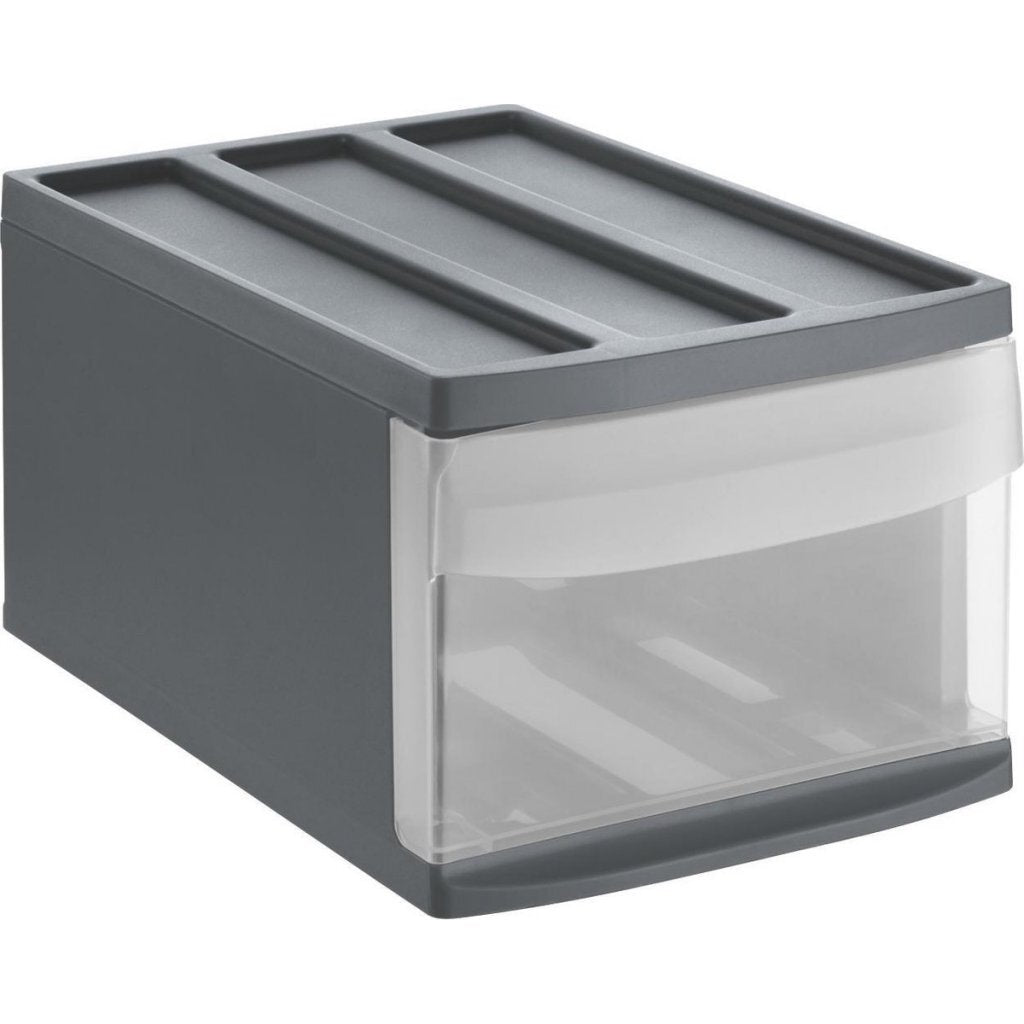 Rotho - Rotho systemix design ladekast 39.5x25.5x20.3 cm antraciet