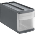 Rotho systemix design ladekast 39.5x17x20.3 cm antraciet
