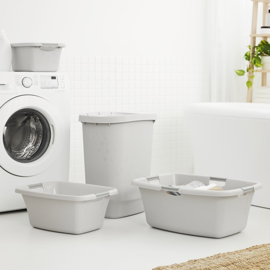 Rotho - Rotho flowers wasmand 12l cool grey