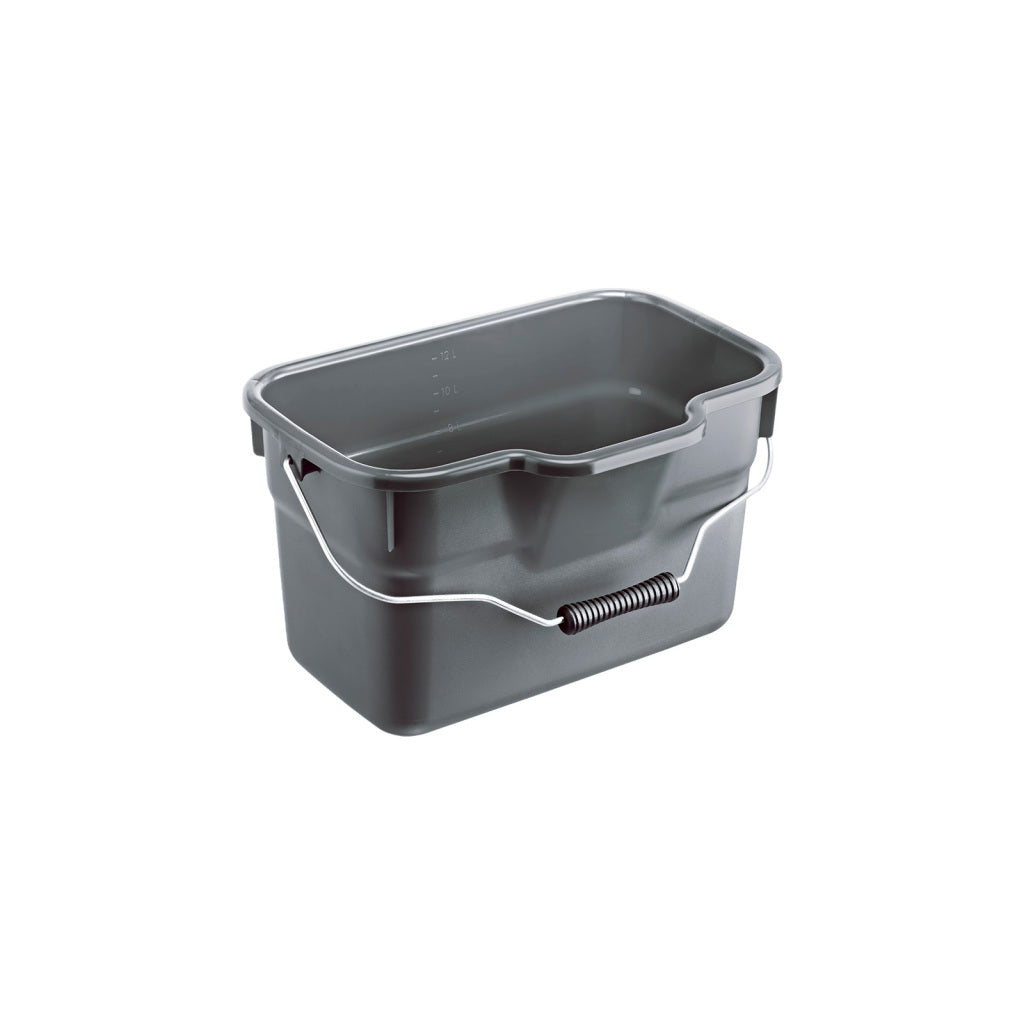 Rotho - Rotho basic emmer rechthoekig 12l antraciet