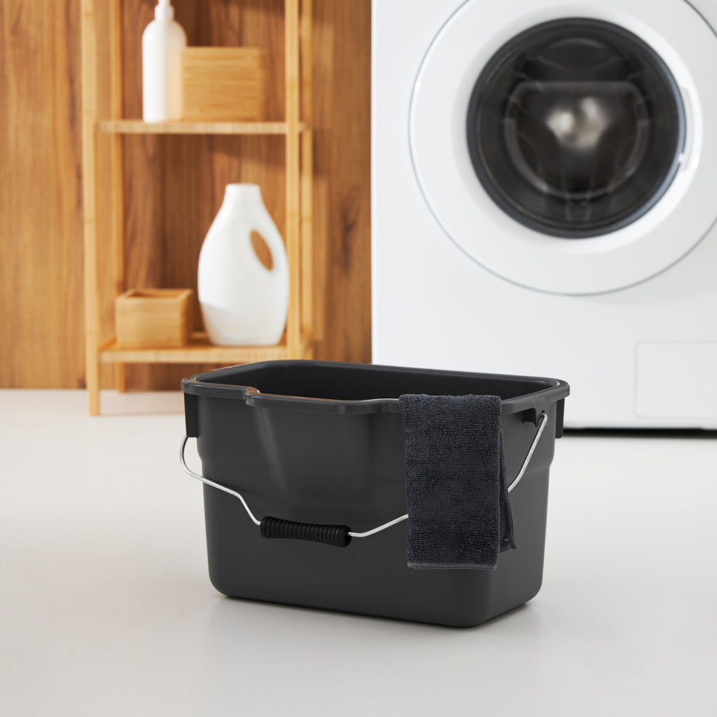 Rotho - Rotho basic emmer rechthoekig 12l antraciet
