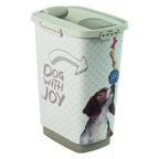 Rotho cody dog pet food container 25l cappuccino zand