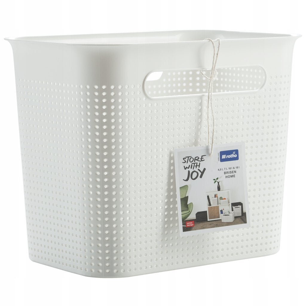 Rotho - Rotho brisen opbergmand 26.2x18x21.1 cm 7l wit