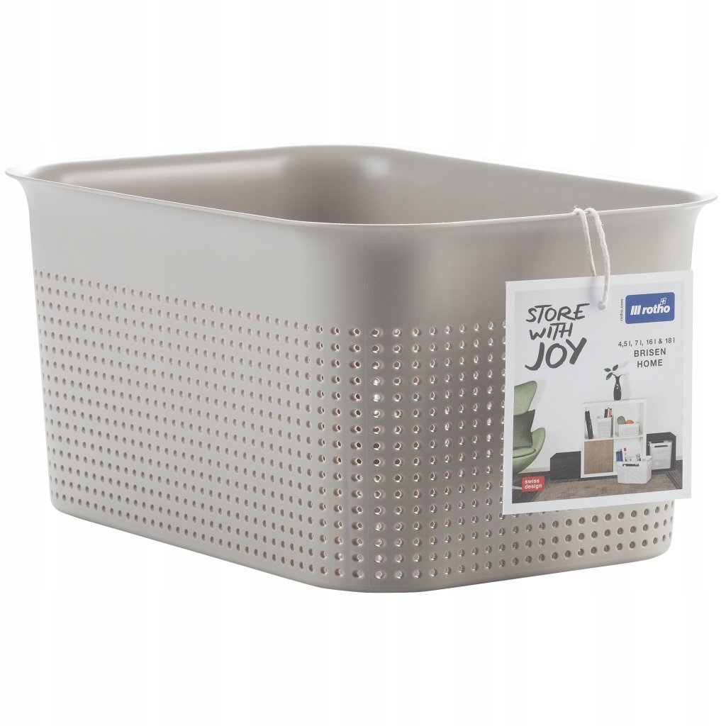 Rotho brisen opbergmand 26.2x18x13 cm 4.5l cappuccino