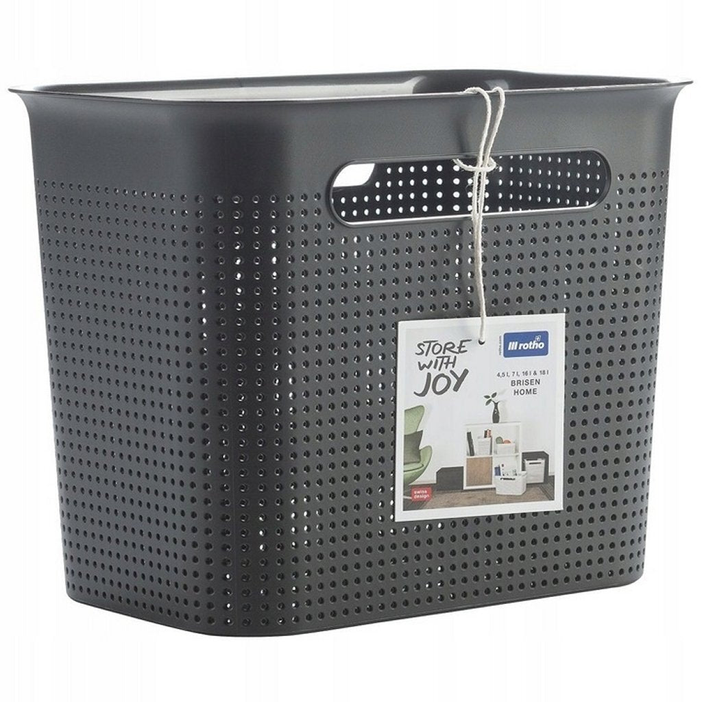 Rotho brisen opbergmand 26.2x18x21.1 cm 7l antraciet