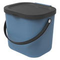 Rotho albula bio afvalbakje 23.5x20x20.8 cm 6l blauw