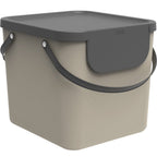 Rotho afvalbak albula - 40 ltr - 38,8 x 35,5 x 33,9 cm - kunststof - cappuccino