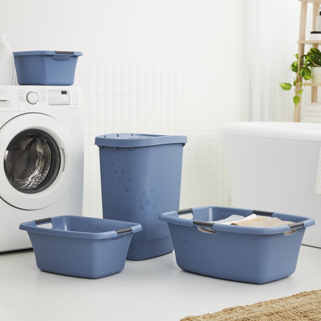 Rotho - Rotho flowers wasmand 25l horizon blauw