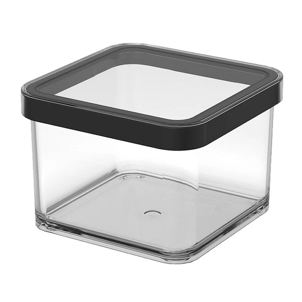Rotho loft bewaardoos 10x10x7.2 cm 0.5l zwart transparant