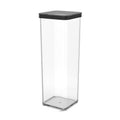 Rotho loft bewaardoos 10x10x28.5 cm 2l zwart transparant