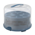 Rotho - Rotho fresh taartdoos xl + cupcake-houders 35.5x34.5x26 cm horizon blauw/transparant