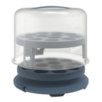 Rotho - Rotho fresh taartdoos xl + cupcake-houders 35.5x34.5x26 cm horizon blauw/transparant